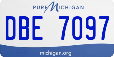 MI license plate DBE7097