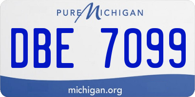 MI license plate DBE7099