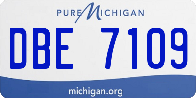 MI license plate DBE7109