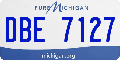 MI license plate DBE7127