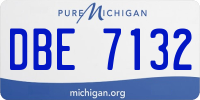 MI license plate DBE7132