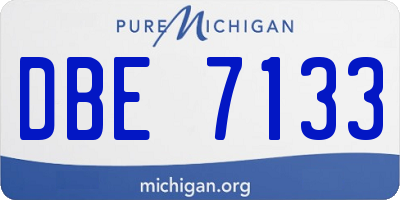 MI license plate DBE7133