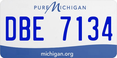 MI license plate DBE7134