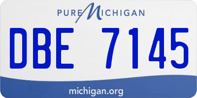 MI license plate DBE7145