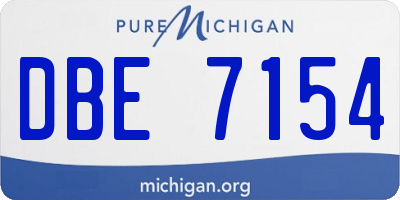 MI license plate DBE7154