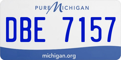 MI license plate DBE7157