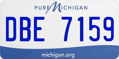 MI license plate DBE7159