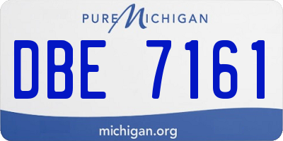 MI license plate DBE7161