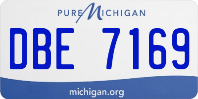 MI license plate DBE7169