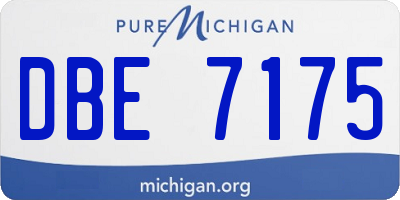 MI license plate DBE7175