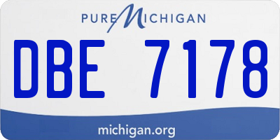 MI license plate DBE7178