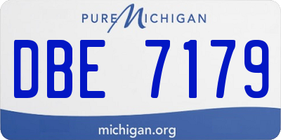 MI license plate DBE7179