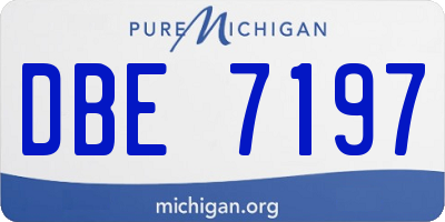 MI license plate DBE7197