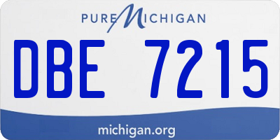 MI license plate DBE7215