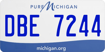 MI license plate DBE7244