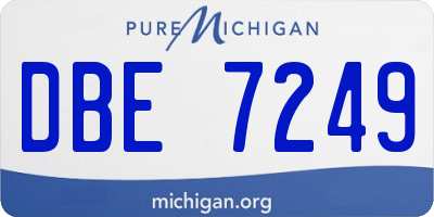 MI license plate DBE7249