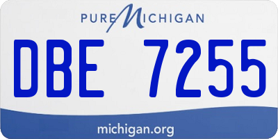 MI license plate DBE7255