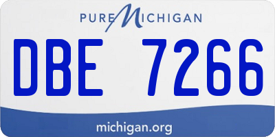 MI license plate DBE7266