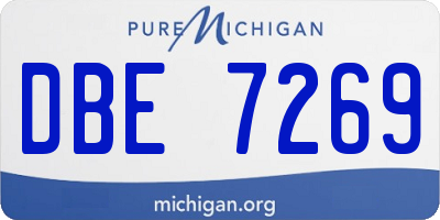 MI license plate DBE7269