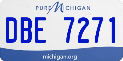 MI license plate DBE7271