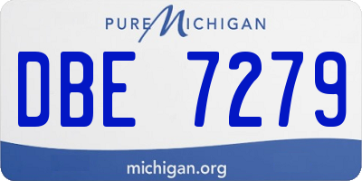 MI license plate DBE7279