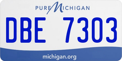 MI license plate DBE7303