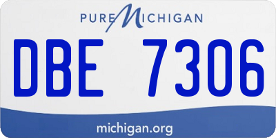 MI license plate DBE7306