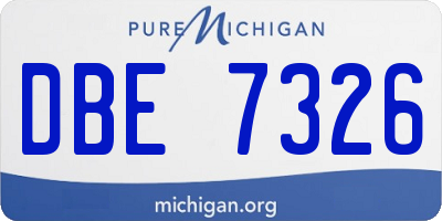MI license plate DBE7326