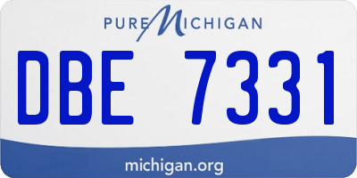 MI license plate DBE7331