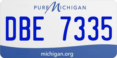 MI license plate DBE7335