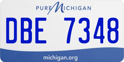 MI license plate DBE7348