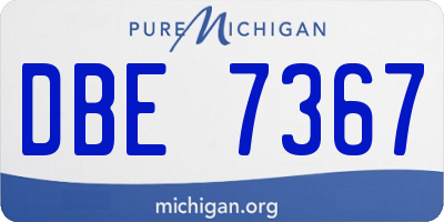 MI license plate DBE7367