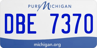 MI license plate DBE7370