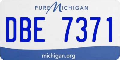 MI license plate DBE7371
