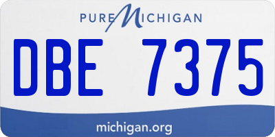 MI license plate DBE7375