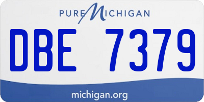 MI license plate DBE7379