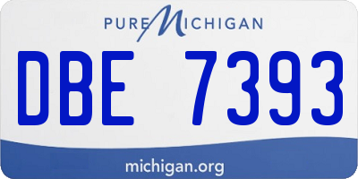 MI license plate DBE7393