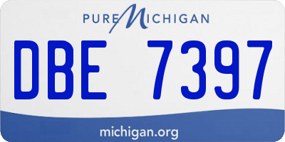 MI license plate DBE7397