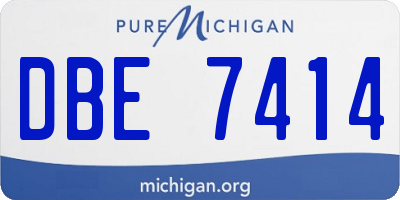 MI license plate DBE7414