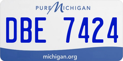 MI license plate DBE7424