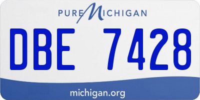 MI license plate DBE7428