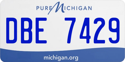 MI license plate DBE7429