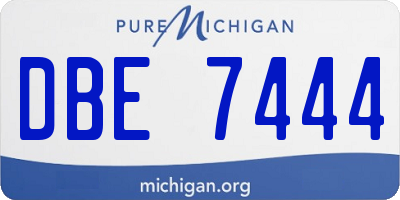 MI license plate DBE7444