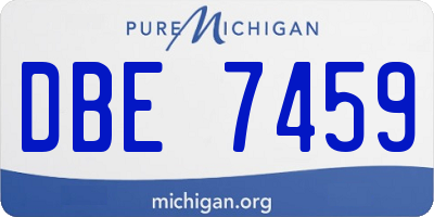 MI license plate DBE7459