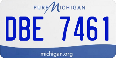 MI license plate DBE7461
