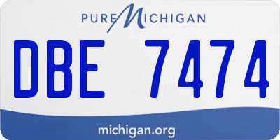 MI license plate DBE7474