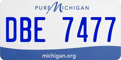 MI license plate DBE7477