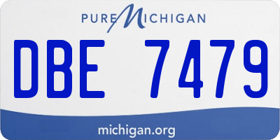 MI license plate DBE7479