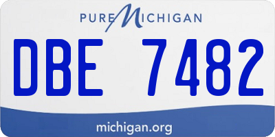 MI license plate DBE7482