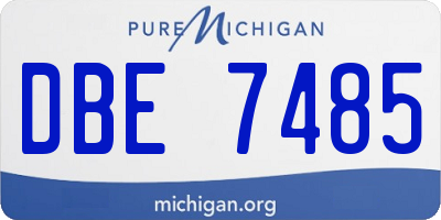 MI license plate DBE7485